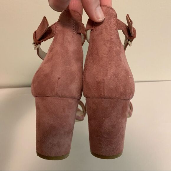 Nine West blush pink ankle strap block heel sandals size 9 - Picture 6 of 8